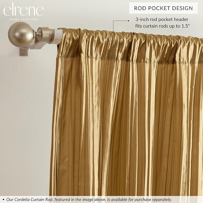 Athena Faux Silk Window Curtain and Scarf Set - Image 3