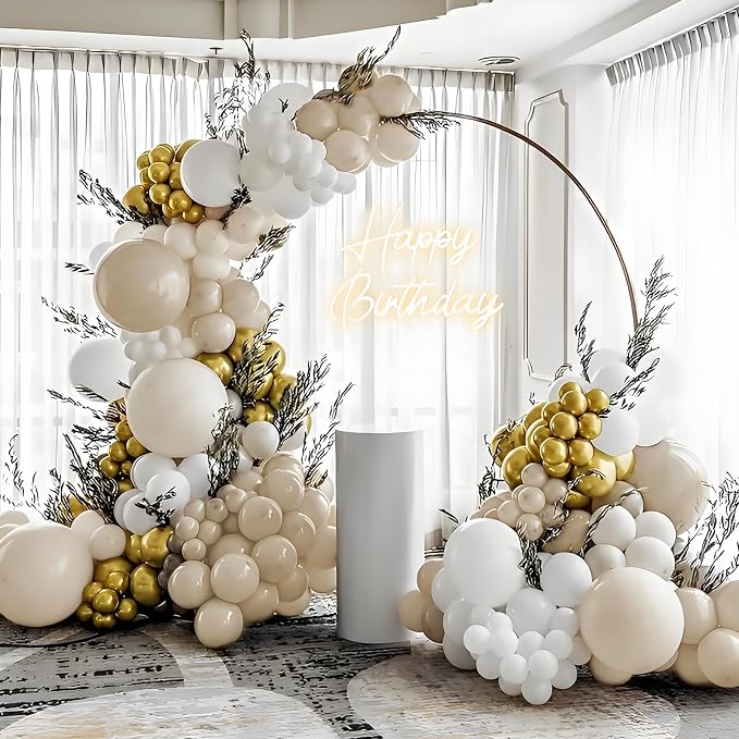 Sand White Latex Balloons 12 Inch 100 Pack Matte Latex Balloons - Image 5