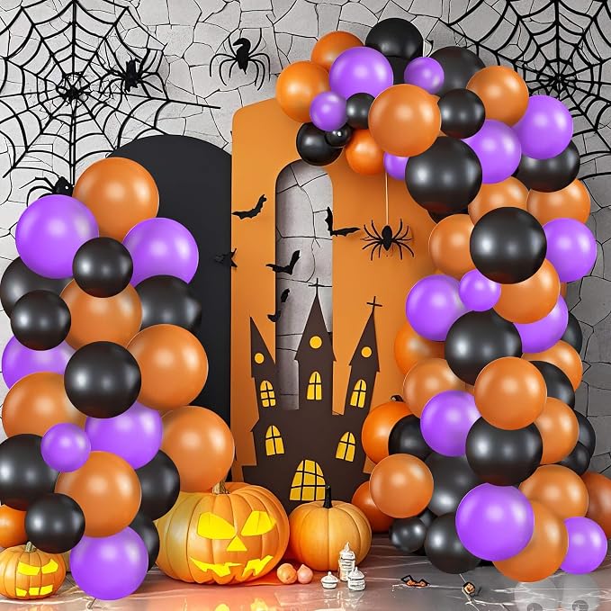 Black Orange Purple Latex Halloween Balloons 45ct 12in | Latex, classic - Image 6
