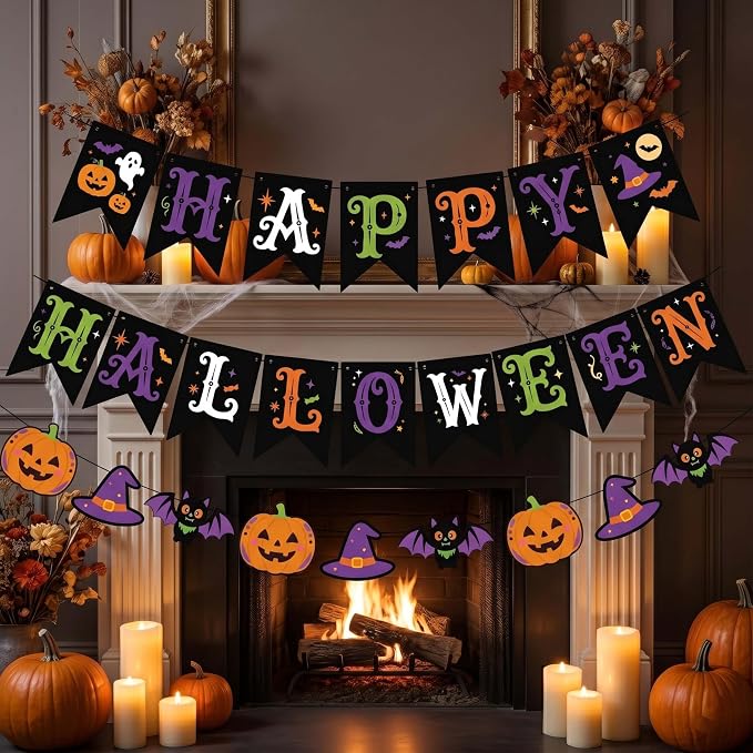 Halloween Banner Spooky Horror Bunting Garland Party Decorations - Image 4