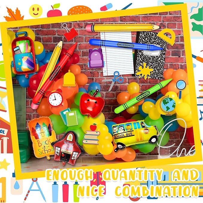 35 Pcs Welcome Back to School Balloons Arch Kit Pencil Balloon Kit Composition - Image 5