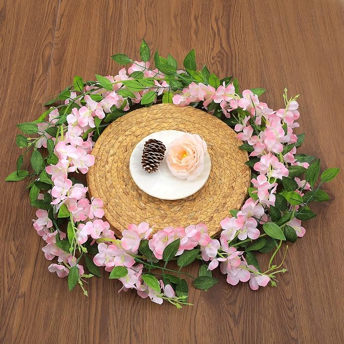 Findosom Wisteria Artificial Flowers Garland, Flower Garland Decorations - Image 5