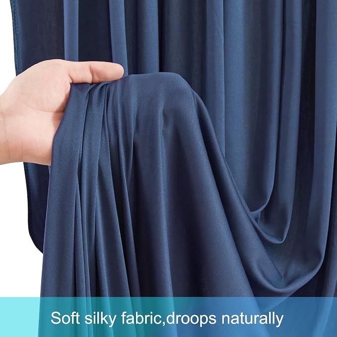 4 Panels Navy Blue Backdrop Curtains - Image 8