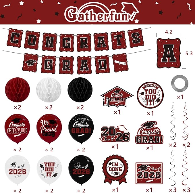 2026 Graduation Party Supplies Kit - Image 2