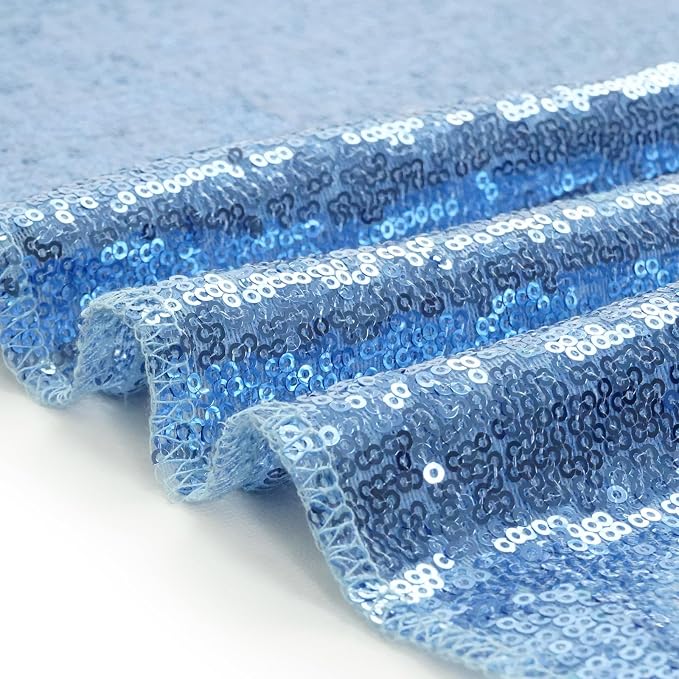 Eternal Beauty Baby Blue 3mm Sequin Backdrop 20x10 Ft - Image 7