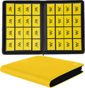 Premium 1000+ Pockets Card Binder,16 Pockets Trading Card Binder Ringless Side Loading Trading Card Album Folder for TCG -Yellow