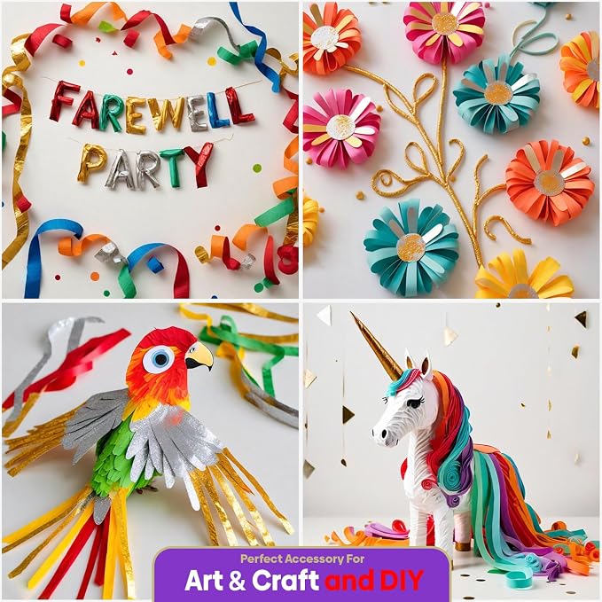 12 Rainbow Crepe Paper Streamers, 984ft Pack of Party Decorations | Each roll - Image 5
