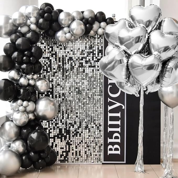 TONIFUL 15 Pcs Silver Heart Balloons 18 Inch Heart Shape Foil Mylar Balloon | - Image 5