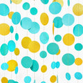 Teal Gold Party Polka Dot Garland Banner Aqua Turquoise Glitter Gold Hanging by pinkblume