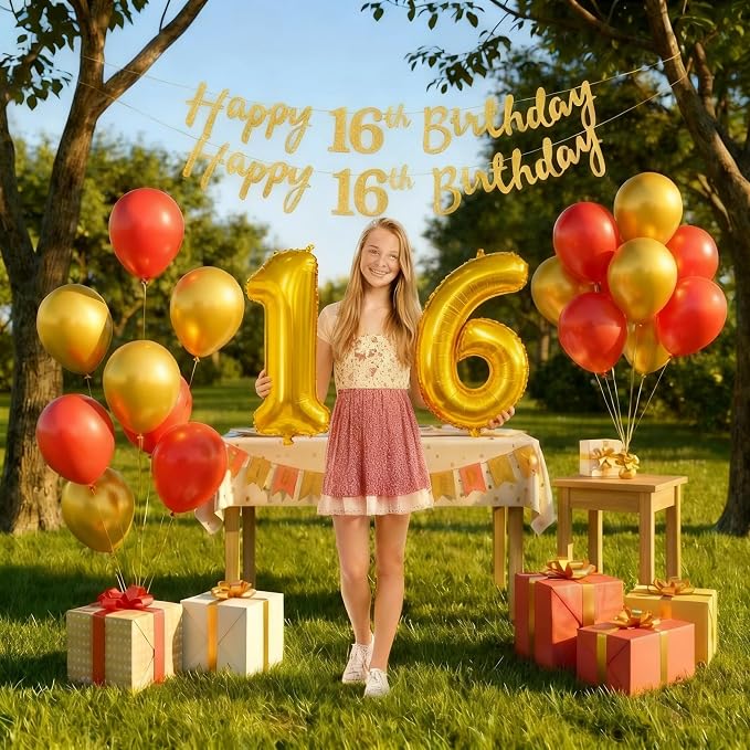 20 Pieces Foil Mylar Number Balloons 0 to 9 Set - Image 4