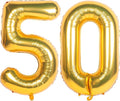 40 Inch gold Number Balloons 50 Helium Foil Mylar Balloon | Birthday Party by Exquisitehighqualitypartydecorationstomeetyoureveryneed%EF%BC%81