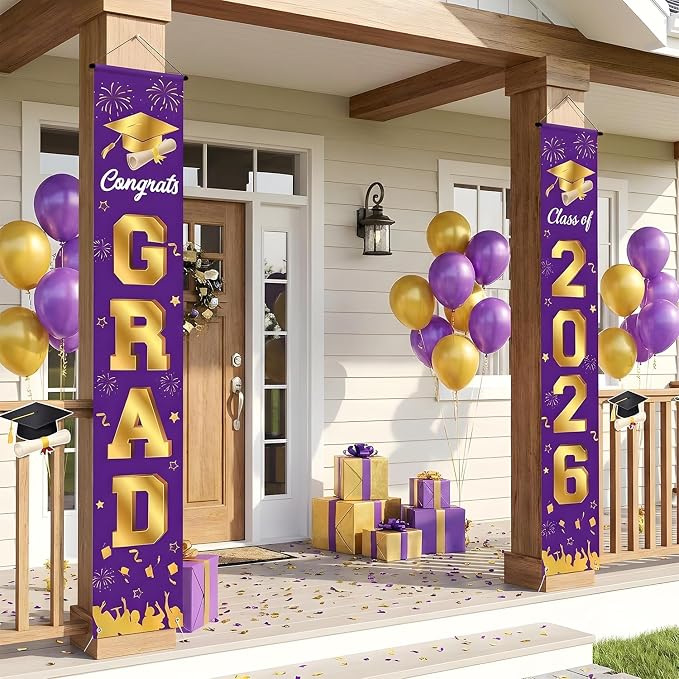 Graduation Decorations 2026 Porch Banner, Congrats Grad Class of 2026 Banner - Image 5