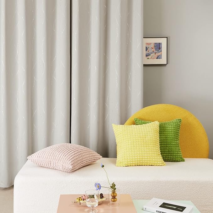 Deconovo Living Room Curtains 54 Inches Long, Thermal Insulated, Room Darkening - Image 4