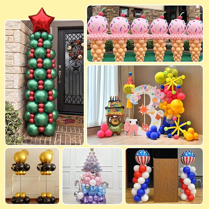Balloon Column Stand Kit Set of 2, 7 FT Adjustable Ballon Arch Stands - Image 8