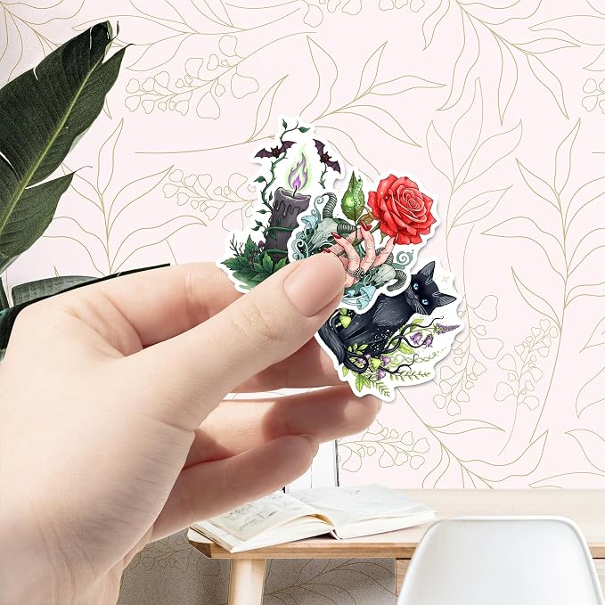 50 Pcs Forest Witch Stickers Magic Nature Vinyl Decal Green Aesthetic Sticker - Image 7