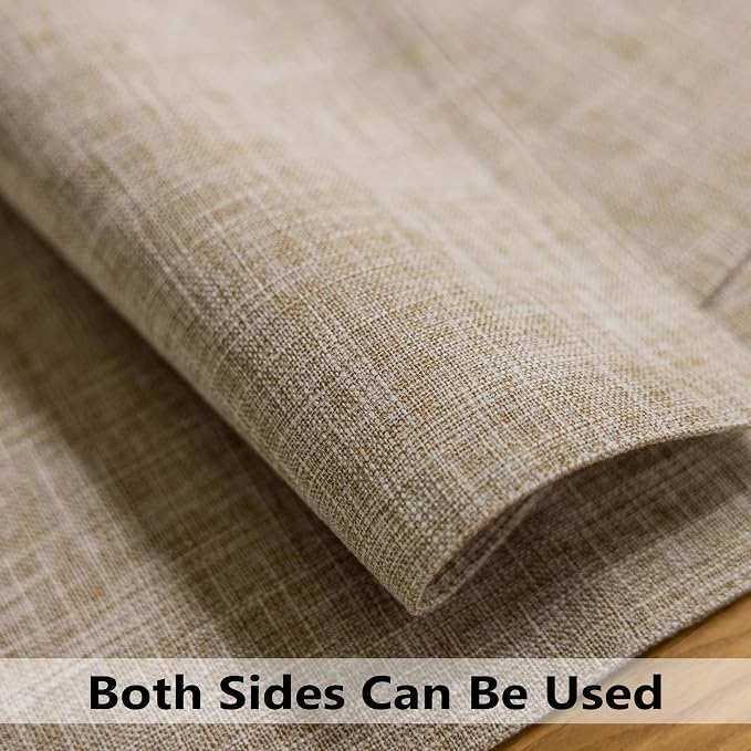 Demetex Burlap Placemats Set of 4 Heat Resistant Decorative Cloth Place Mats - Image 5