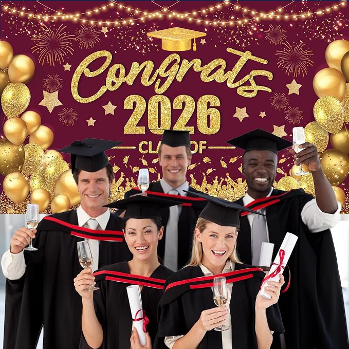 Class of 2026 Banner Congrats Graduation Decorations - Image 4