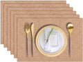 Cloth Placemats Set of 6, Cotton Linen Blend Machine Washable Durable Linen by LANDVIEW