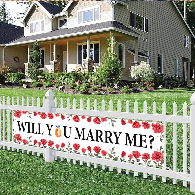 Will You Marry Me Banner Wedding Decor Banner Decorations Hanging Sign | - Image 6