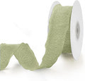 Green Ruffle Ribbon, 1-1/2 Inch x 10 Yards Chiffon Silk Ribbons | Crinkle ribbon by Unknown