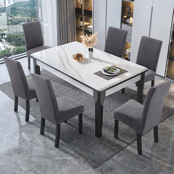 Waterproof Dining Chair Covers Set of 4 Parsons Chair Slipcovers | Double - Image 6