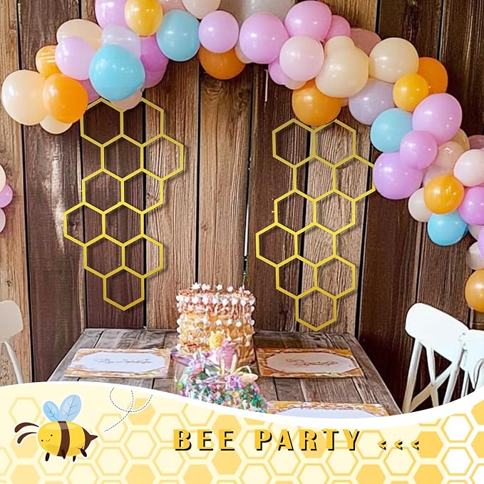 Silipull 2 Pcs 22 x 12 Inch Large Wood Honeycomb Decoration Honeycomb Wall - Image 5
