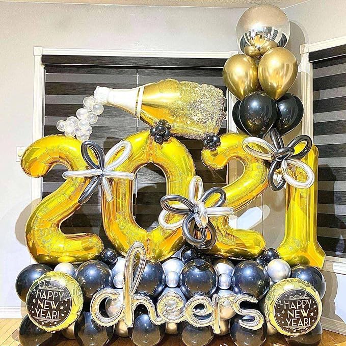 Gold 21 Number Balloons, 40 Inch Giant Number 21 Balloons Foil Mylar Helium - Image 3