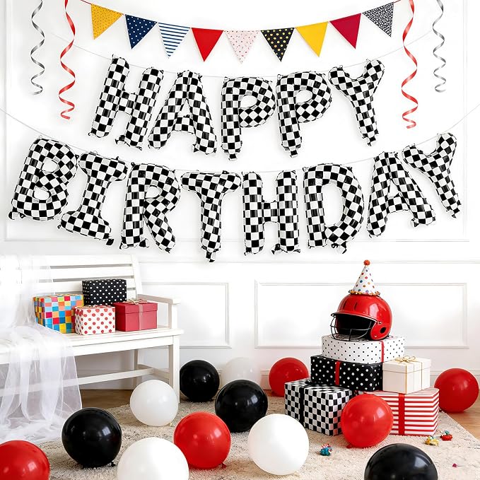 Happy Birthday Balloons Banner, Foil Balloon Personalized Name Letters Balloons - Image 2