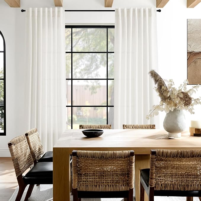 Neutral Linen Curtains 108 Inches Long - Image 7