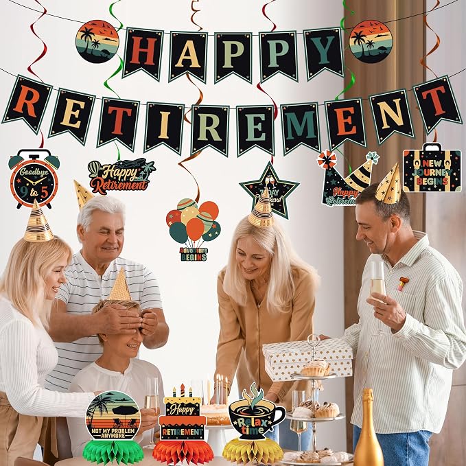 Vlipoeasn Colorful Retirement Decorations - Image 3