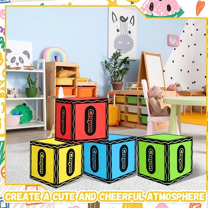 Denylo pro 4 Pcs Back to School Crayon Balloon Box Decoration Large Crayon Boxes - Image 6