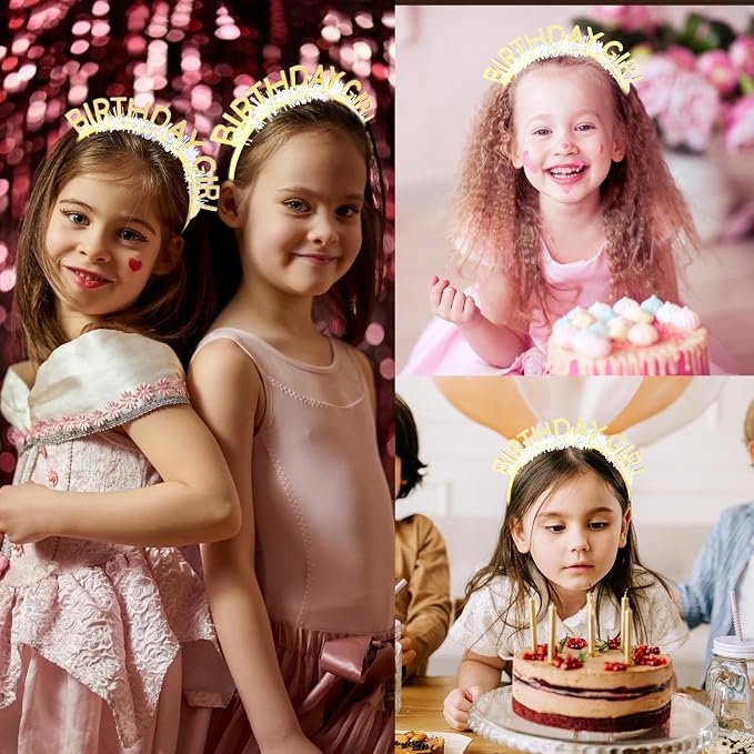 CIEHER Birthday Girl Headband Birthday Crown - Image 3