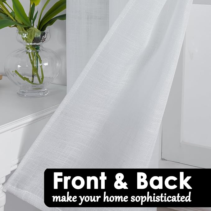 Beda Home Tassel Linen Textured Swag Curtain Valance - Image 3