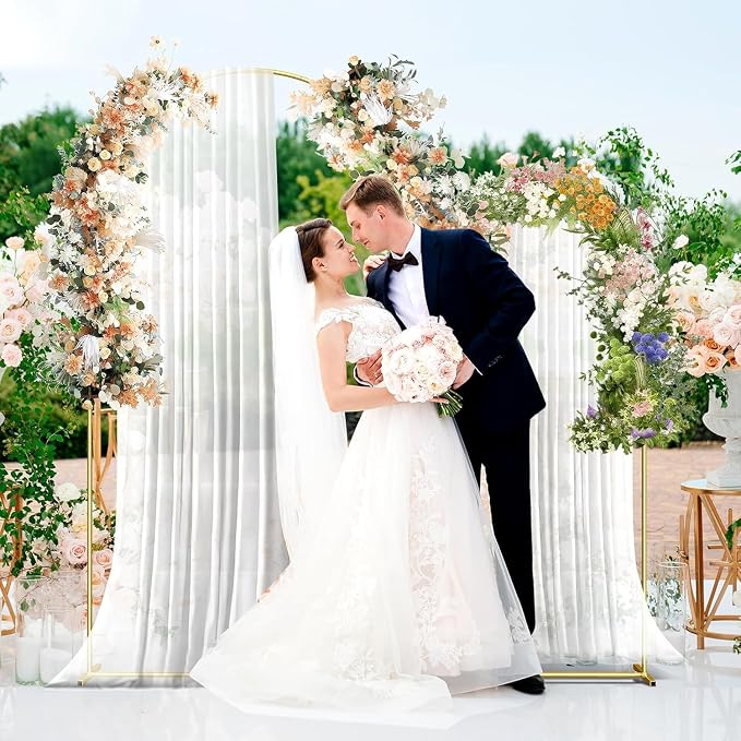 Metal Arch Backdrop Stand, 7.2FT+6FT Wedding Arch Frame - Image 2