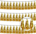 3P Gold Tassel Banner Garland Metallic Foil Fringe Banner Tinsel Tassels by FENGNIAN