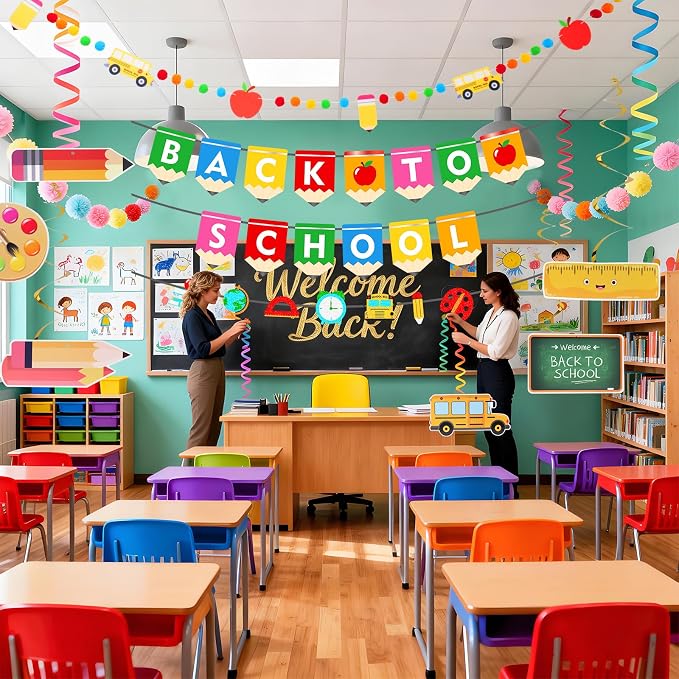 Back To School Banner Decorations, Pre-Strung Back To School Banner - Image 5