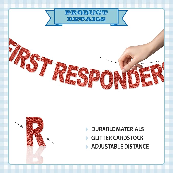 Thank You First Responders Banner - Image 3