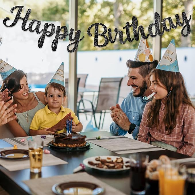 Black Happy Birthday Banner - Image 5