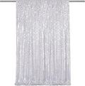 Silver Sequin Backdrop Curtains-1 Panel 5FTx8FT Silver Backdrop by SoarDream