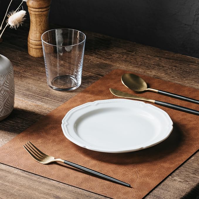 Placemats Set of 6, DOLOPL Reversible Dual-Color Faux Leather Place Mats - Image 5