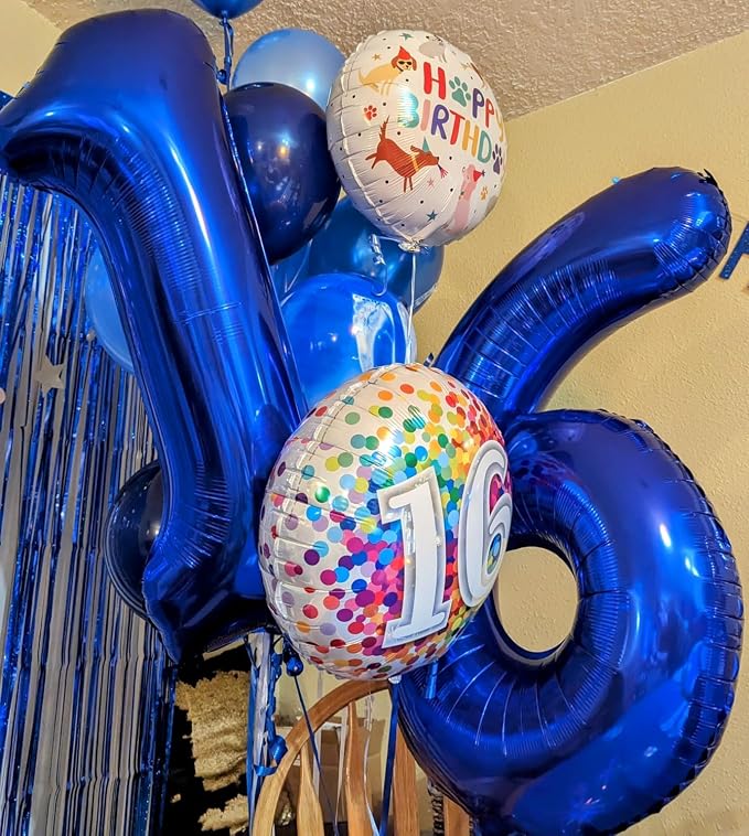 40 Balloon Number for 40th Birthday Decorations Women Men, Dark Blue | 40In - Image 7