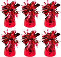 6 Pack Red Balloon Weights Metallic Holder Anchors Balloon Holder Weights by Unknown