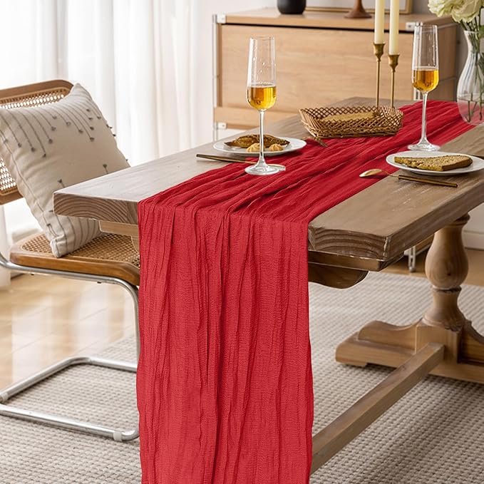 6 Pack Cheesecloth Table Runner 10Ft Christmas Gauze Boho Table Runners - Image 3