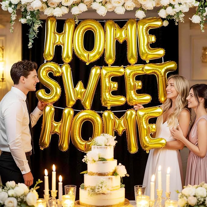 Gold HOME SWEET HOME Letter Balloon - Image 5