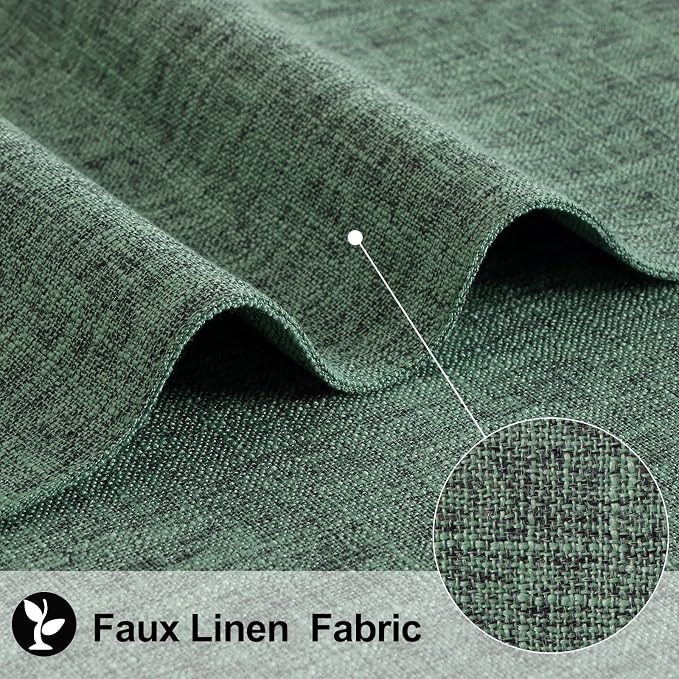 Faux Cotton Linen Placemats Set of 6, Cloth Washable Farmhouse Dining Table Mats - Image 2