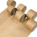 PartyWoo Gold Metallic Gold Crepe Paper Streamers 6pcs 492 FT | Wedding by PartyWoo