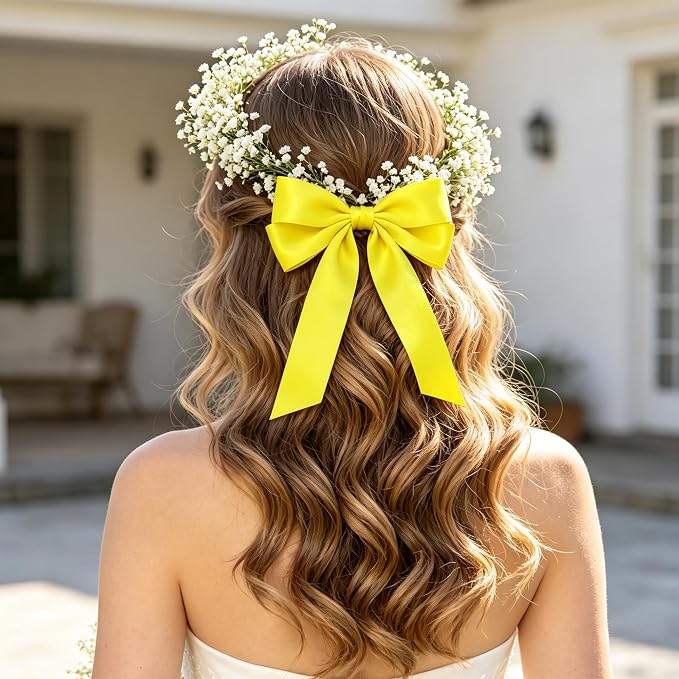 1In 30Yards Lemon Yellow Satin Ribbon - Image 8