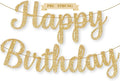 KatchOn Glitter Gold Happy Birthday Banner- 10 Ft, Birthday Decorations | by KatchOn