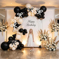 Black and White Balloon Garland Arch Kit 114pcs, Bow Balloon Garland Kit 5 10 by Depotner