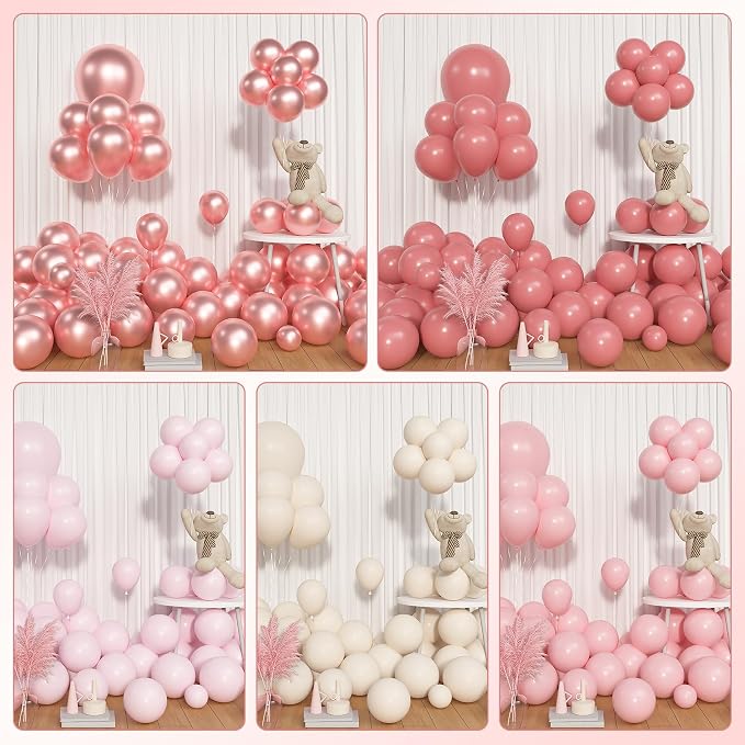 Amandir 153pcs Dusty Pink Balloon Garland Arch Kit Different Sizes | 18 12 10 5 - Image 5